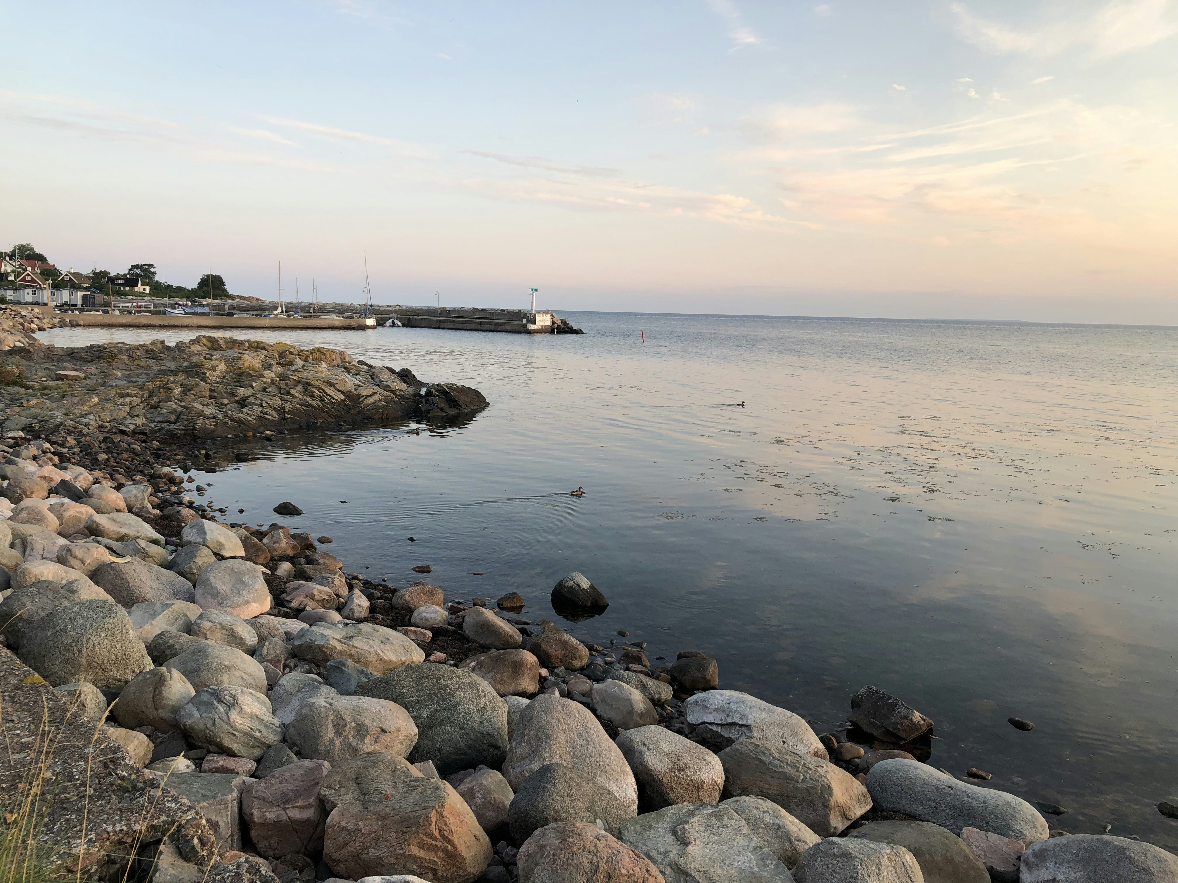 rock formation near body of water