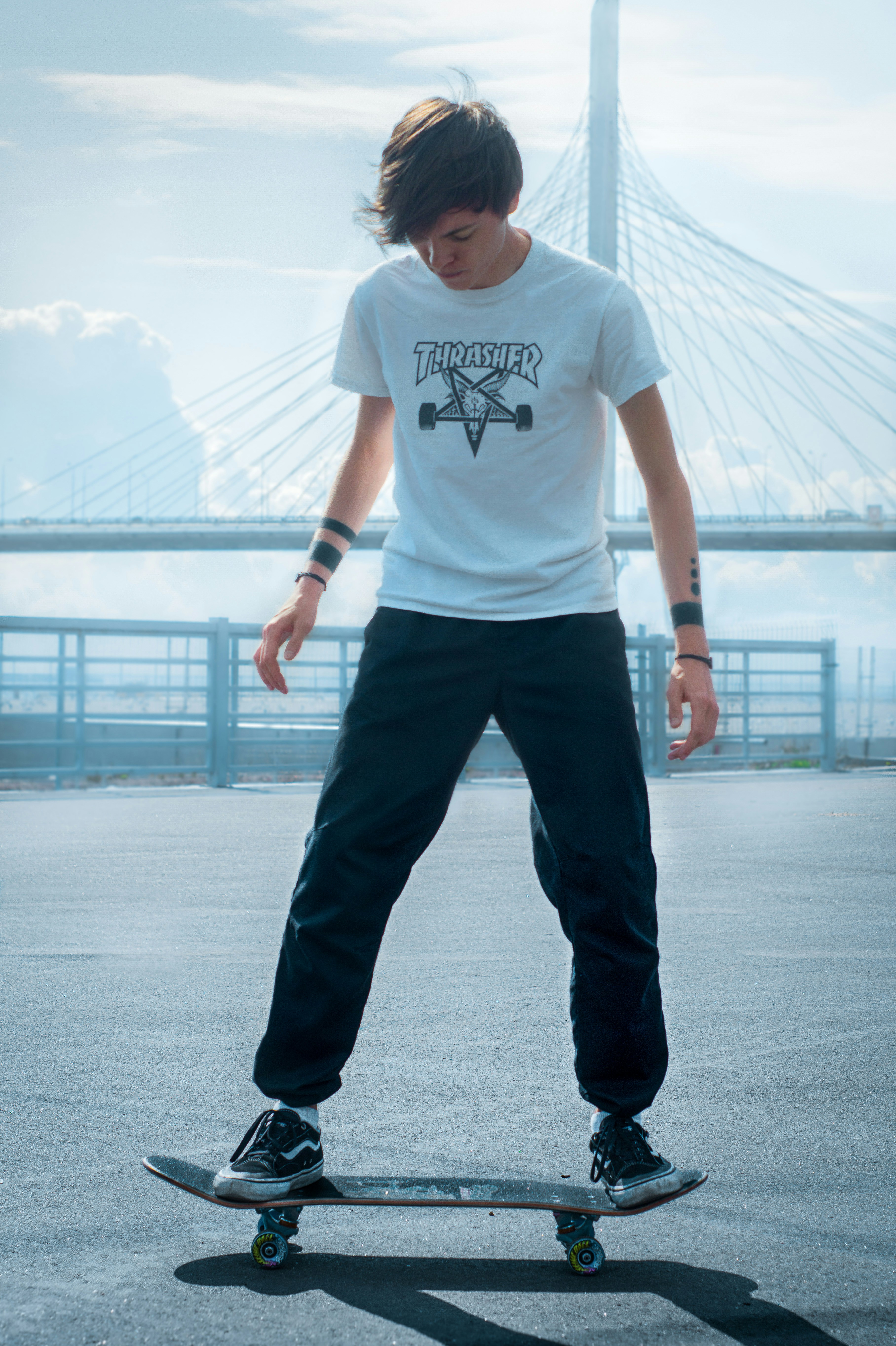 man riding skateboard photo Free Skateboard Image on Unsplash