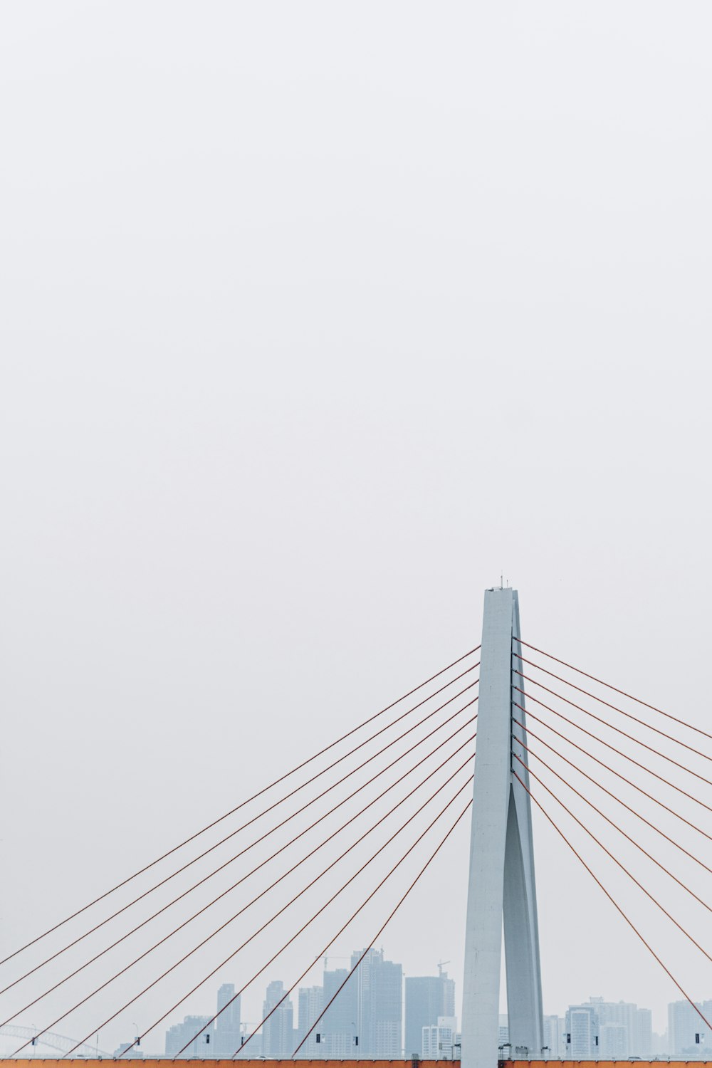 white full-suspension bridge