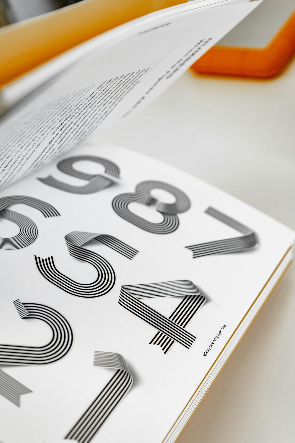 a close up of a book with numbers on it