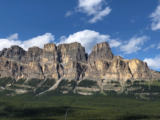 gray mountain in Castle Mountain Canada