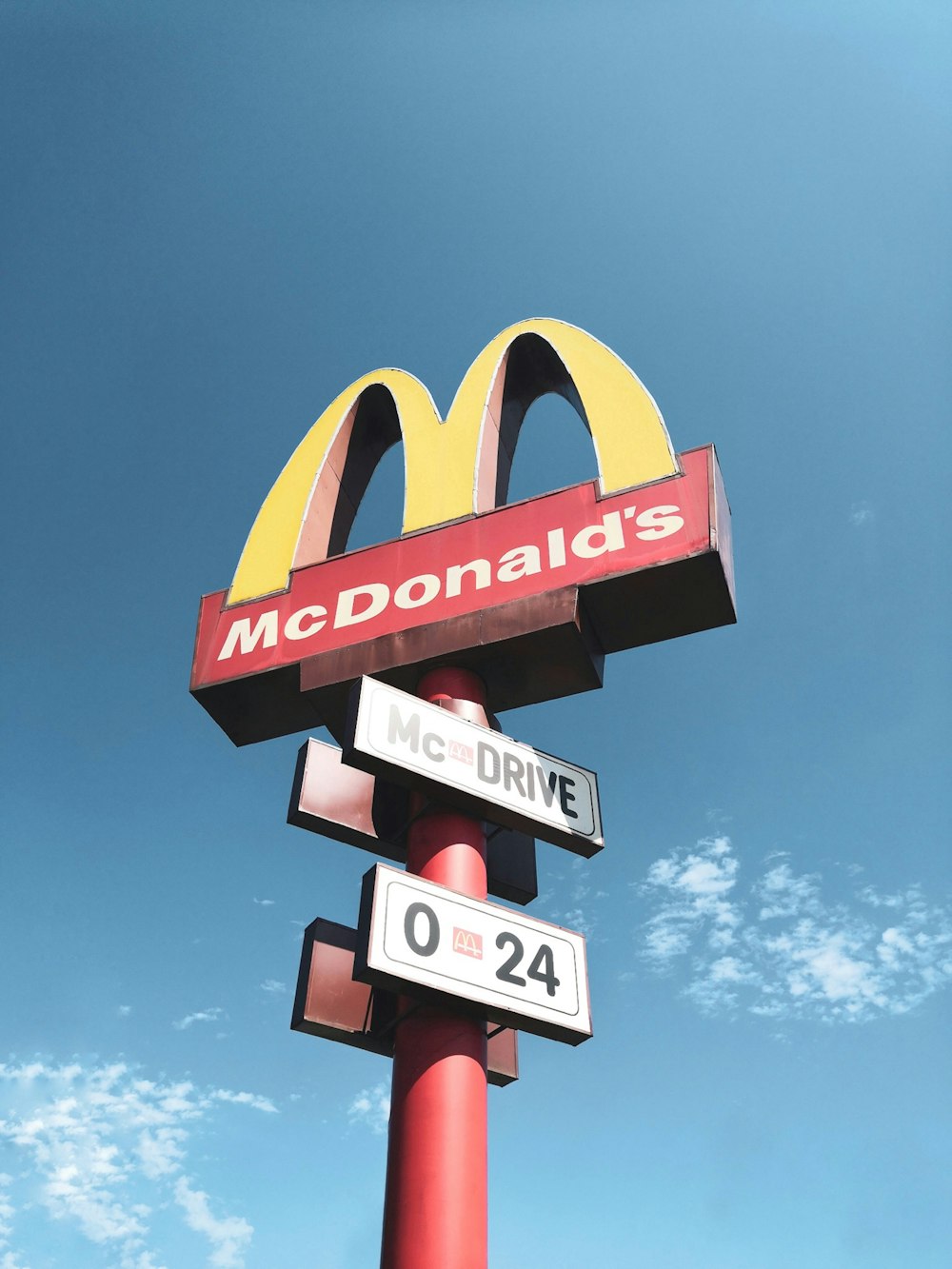 Poteau de signalisation McDonald’s