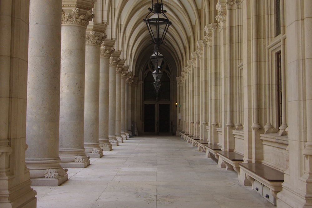 architectural photography of hallway