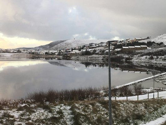 Lerwick in the snow — Shetland, United Kingdom