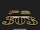 Neon yellow letters and numbers form 'PS 303' against a dark background, showcasing a bold and stylized font.