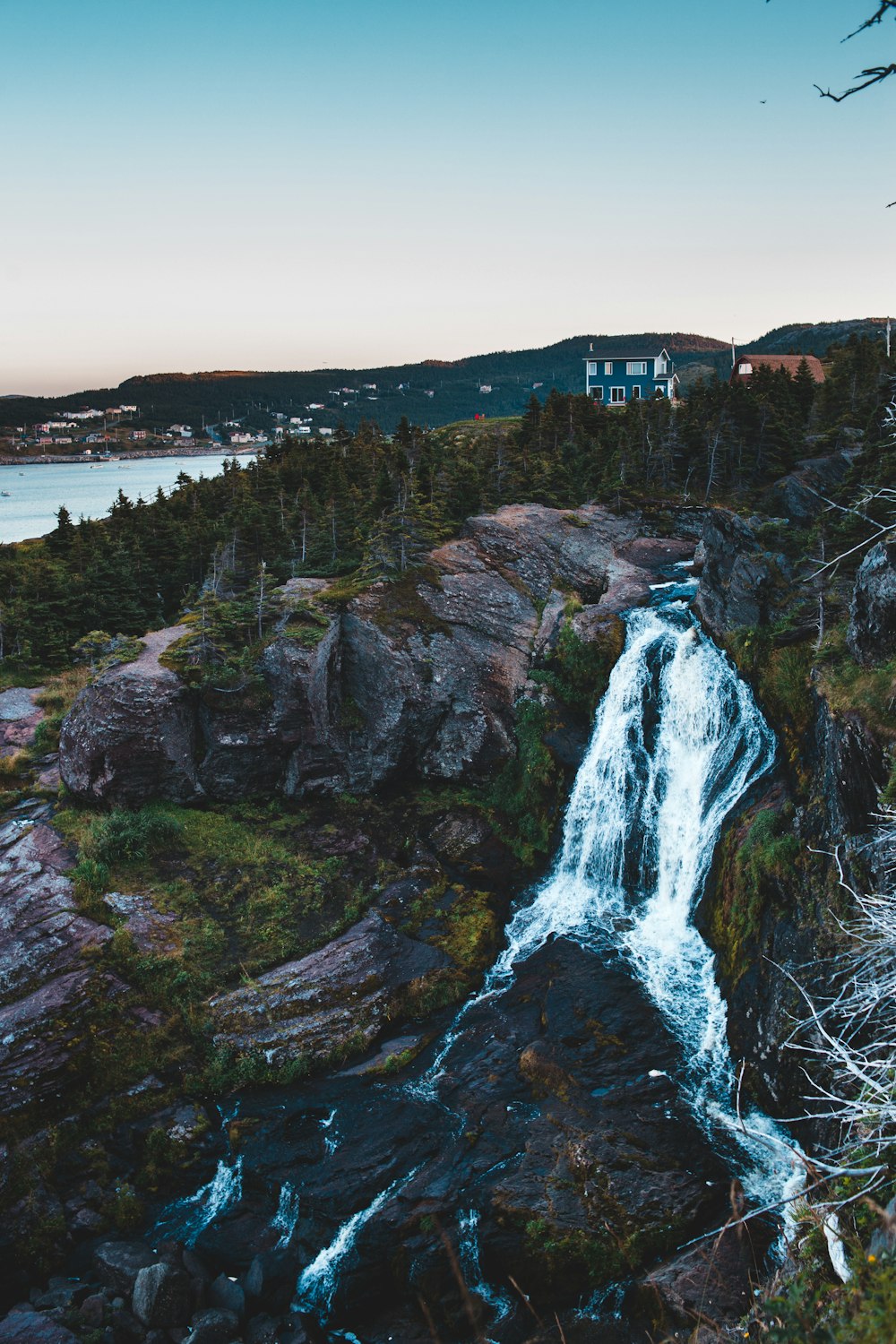 aerial view of waterfalls during daytime