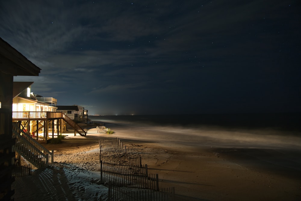 houses in front of the beach