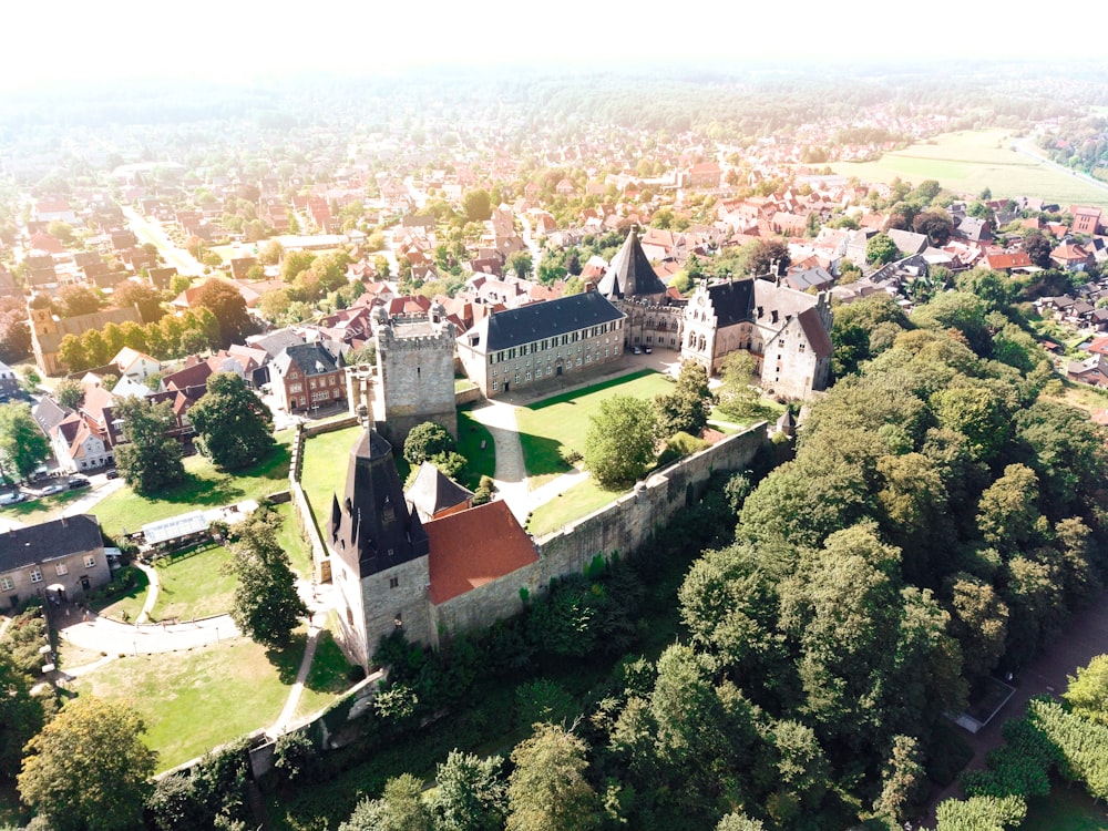 aerial view of city