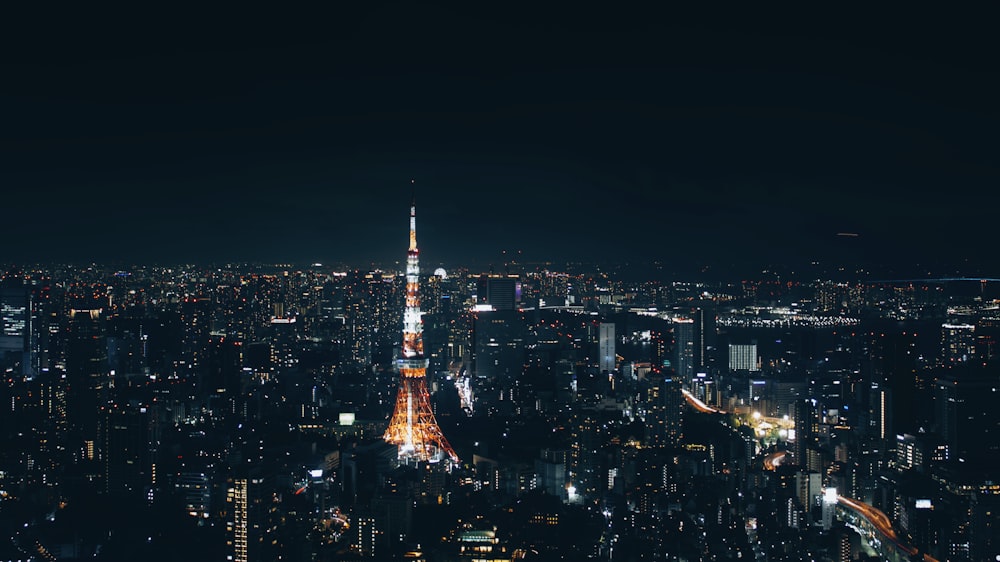 high-angle photography of buildings in dim light