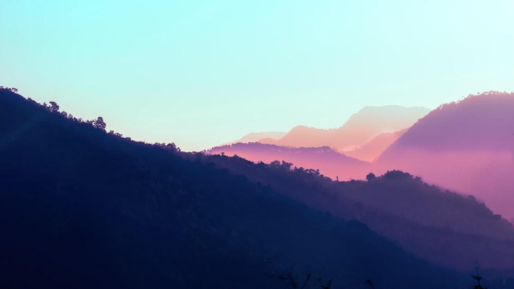 mountains under blue sky