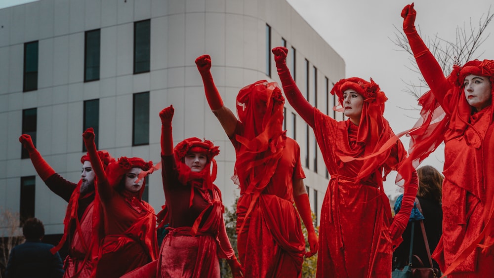 women's red costume