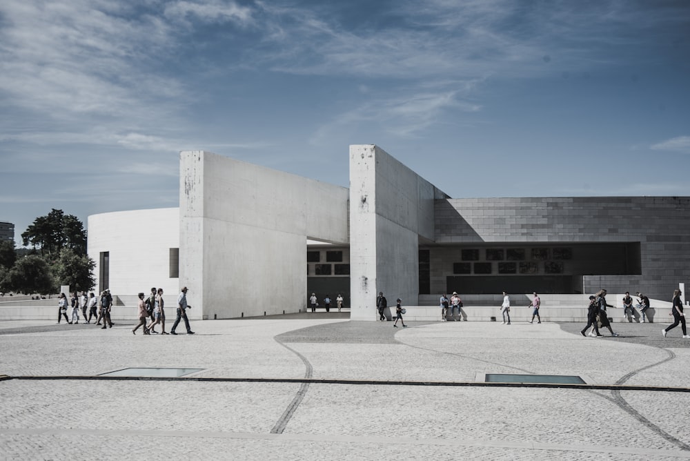 gray and white concrete building