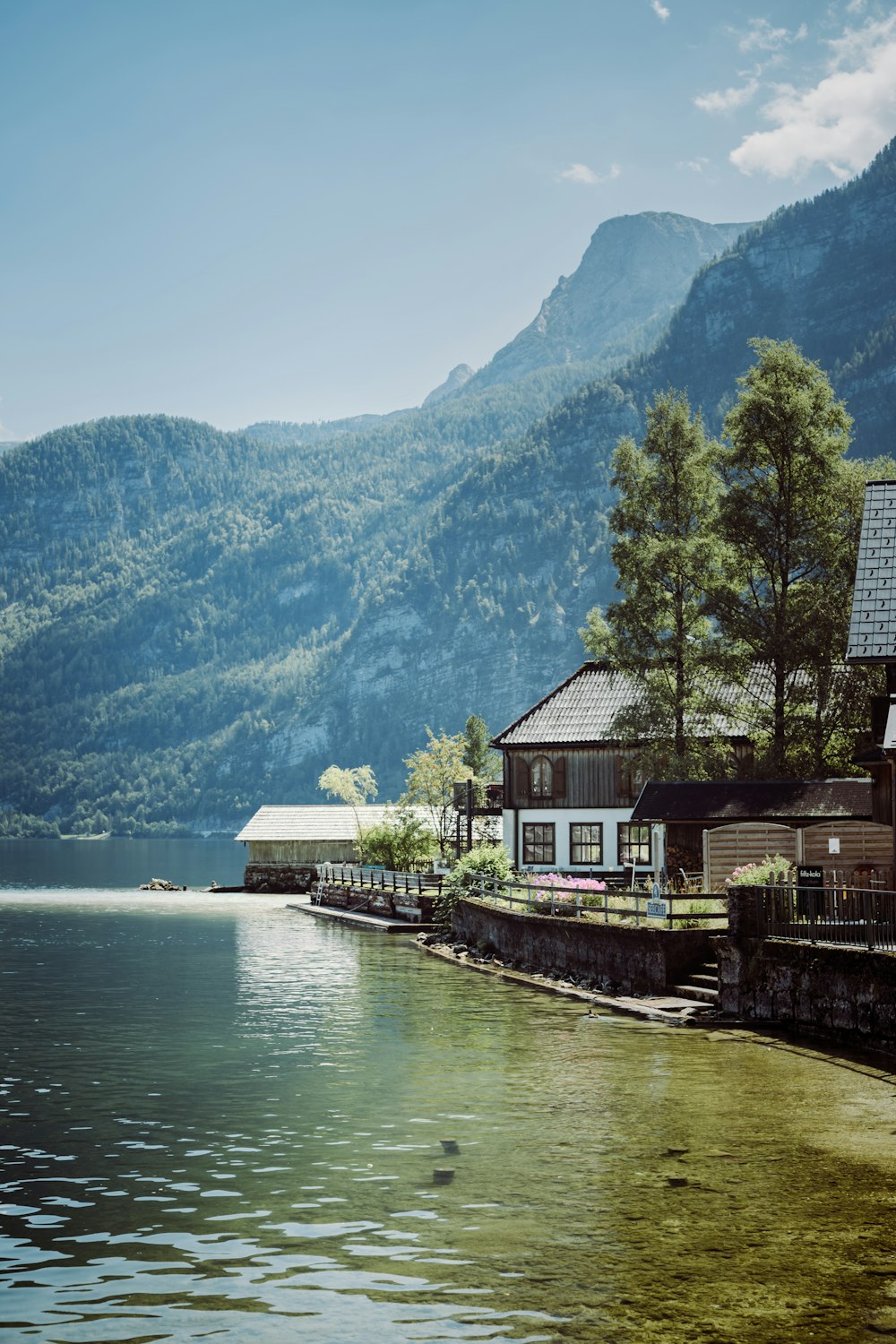 building near body of water