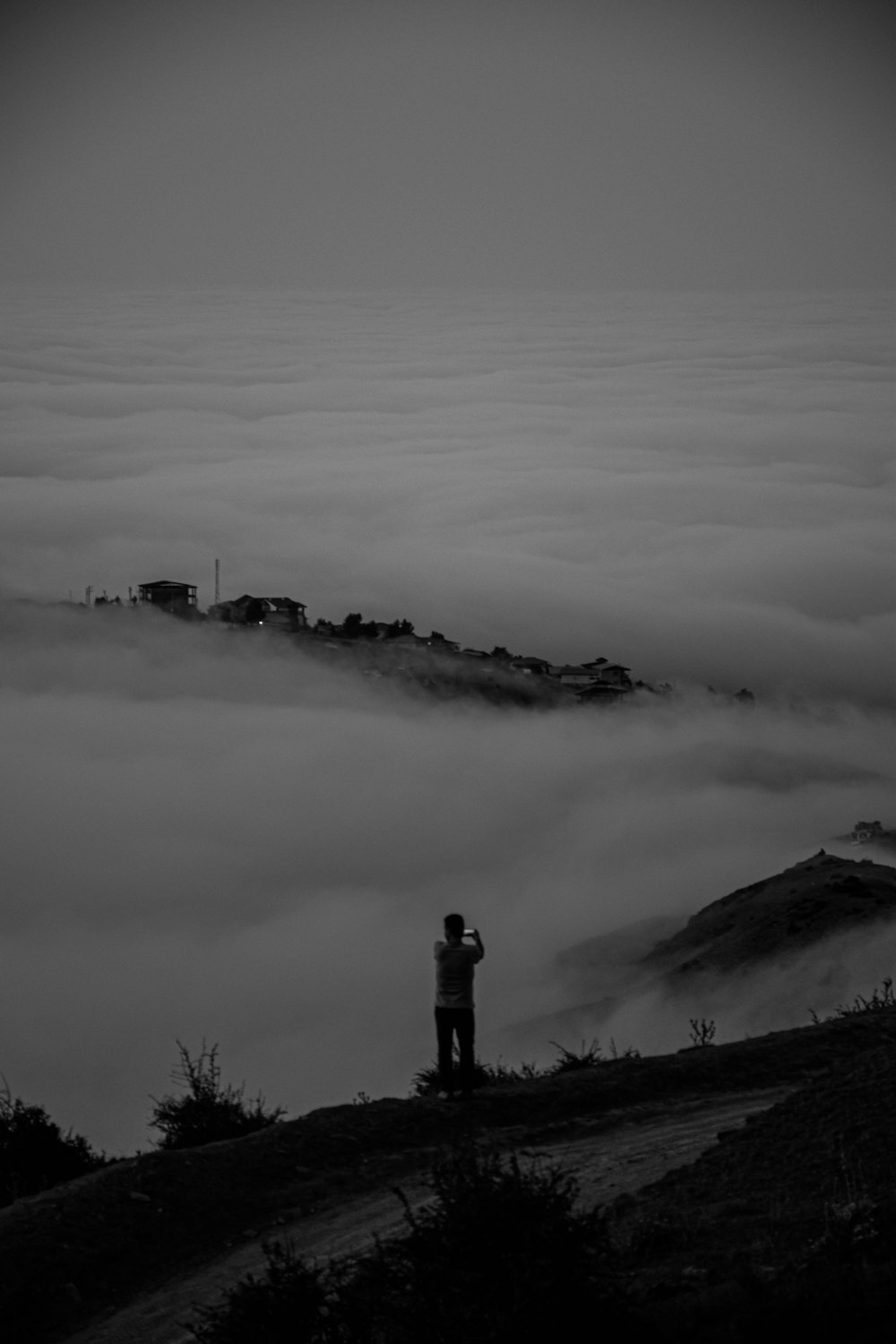 white sea of clouds