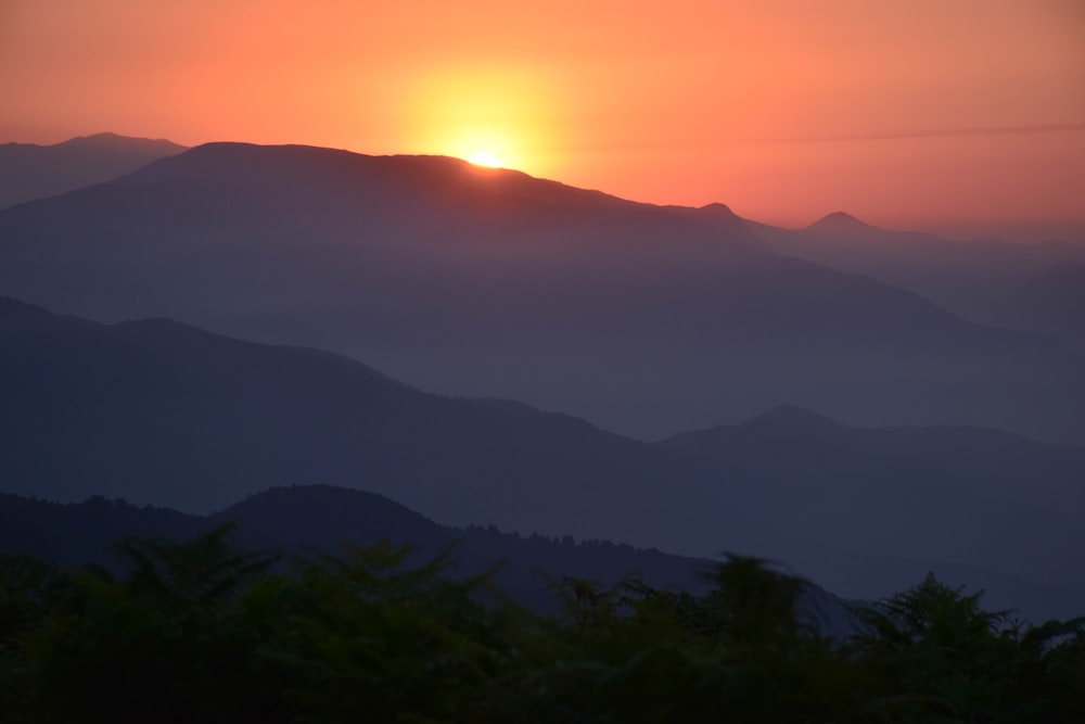 mountains during golden hour