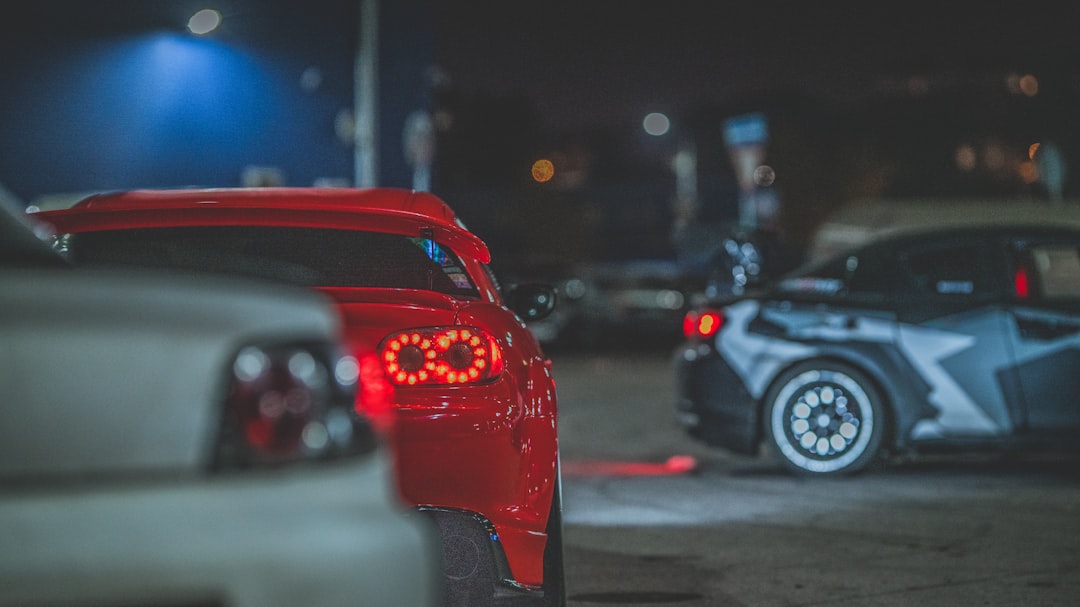 cars on road during night