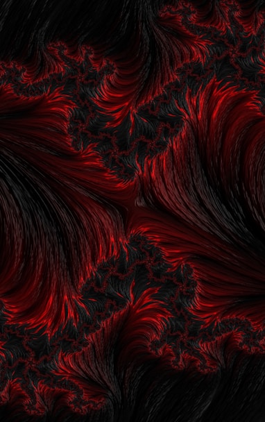 red and black artwork