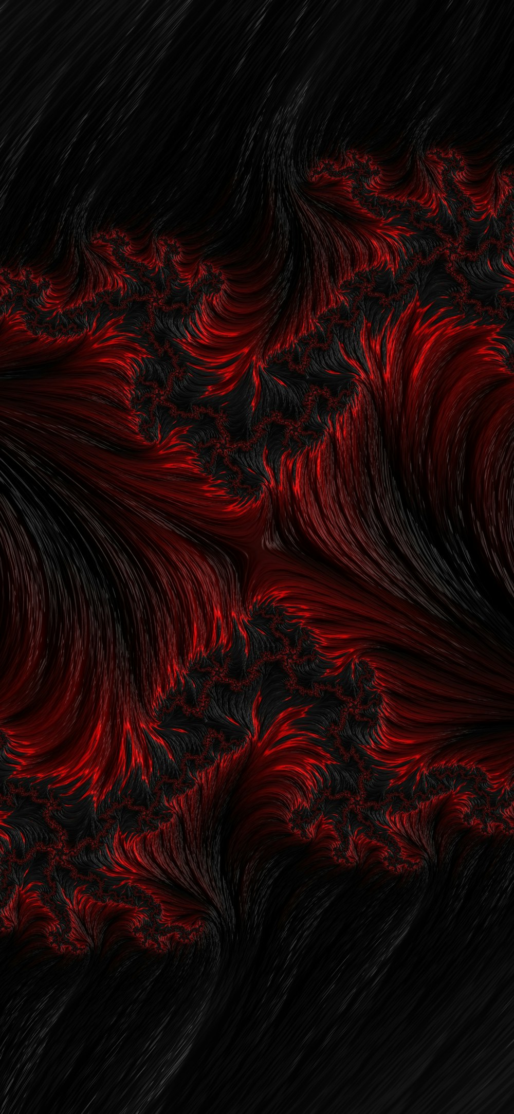 Rotes und schwarzes Kunstwerk