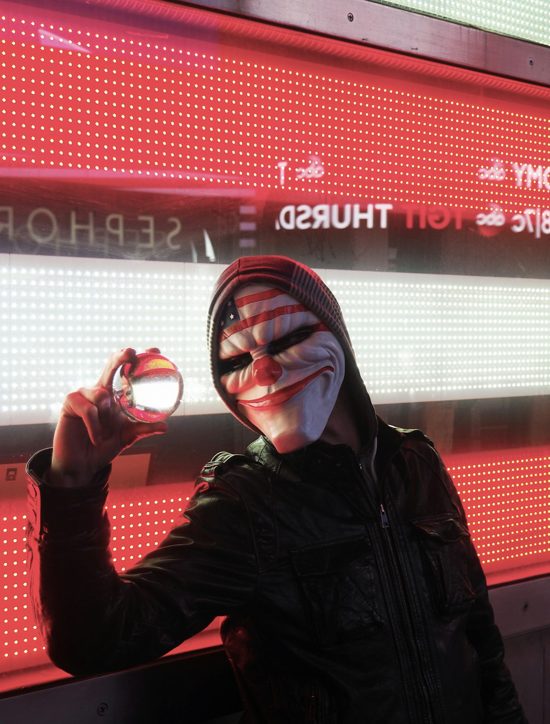 person wearing mask