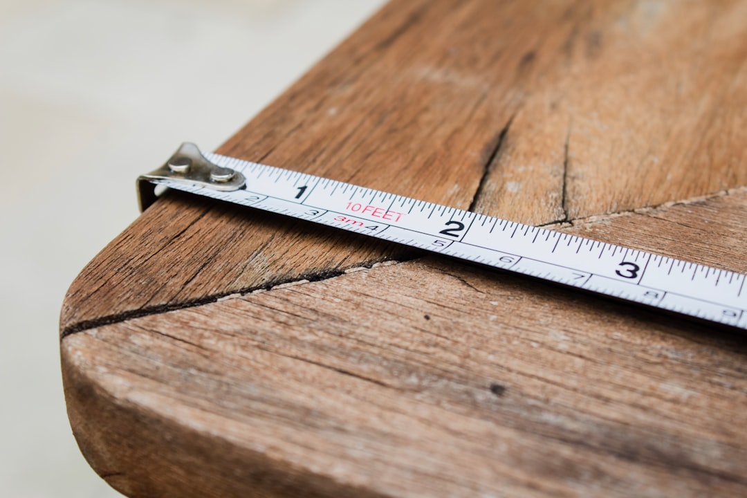 measuring tape on table