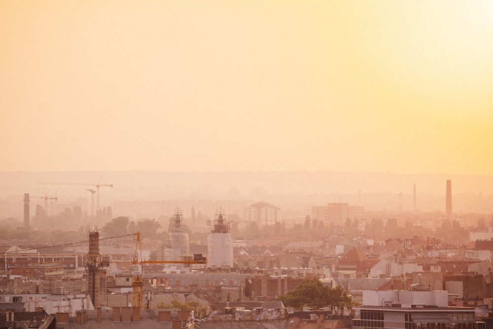 a view of a city from a distance