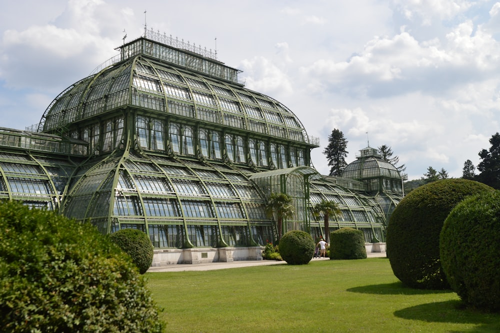architectural photography of green house