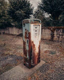 gray and brown gas oil tank