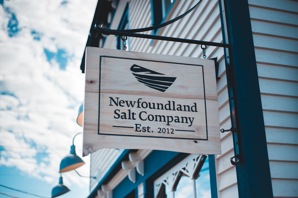 Newfoundland Salt Company signboard