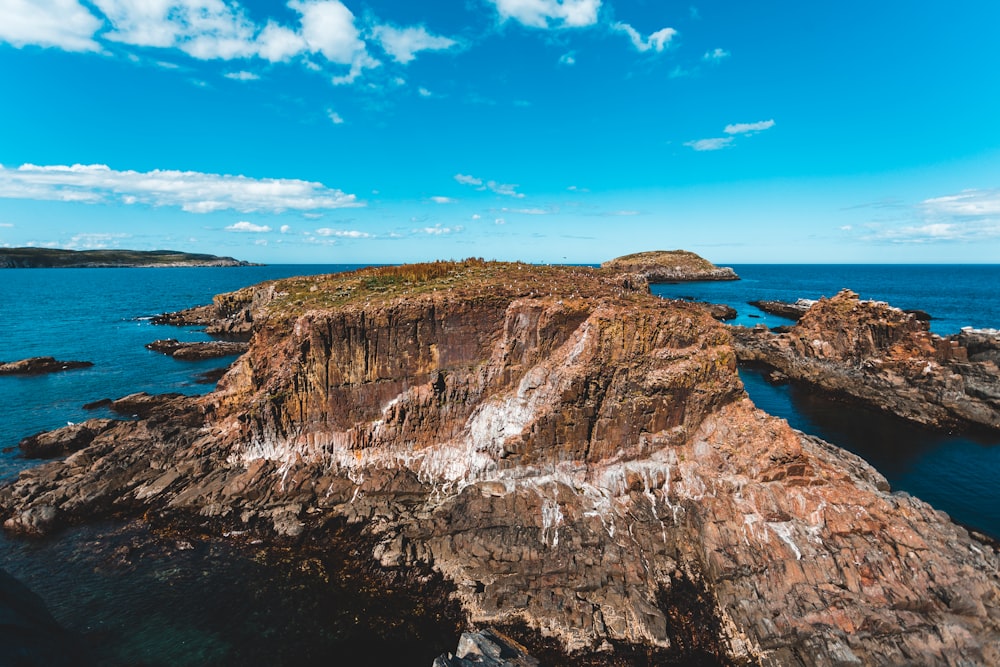 rocky island during day