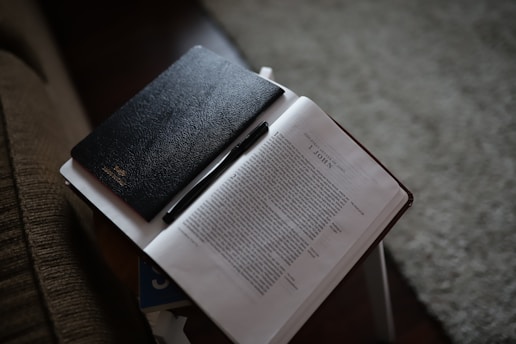 white and black labeled book