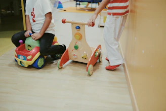 brown-red-and-black wooden toys