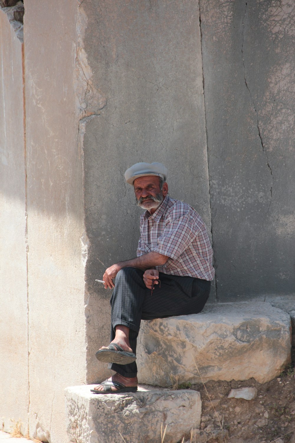 man wearing black pants