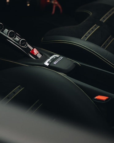 black vehicle interior