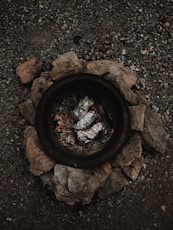 wrapped food in pot