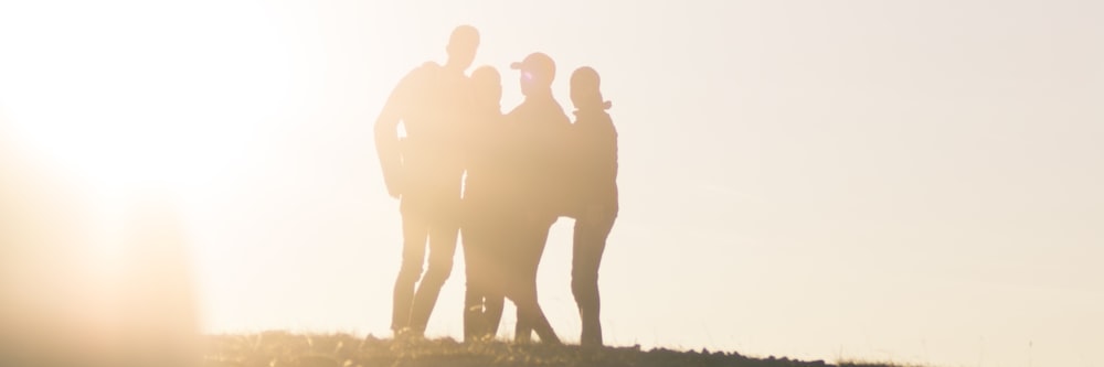 silhouette of people