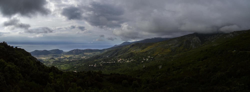 aerial photography of mountain