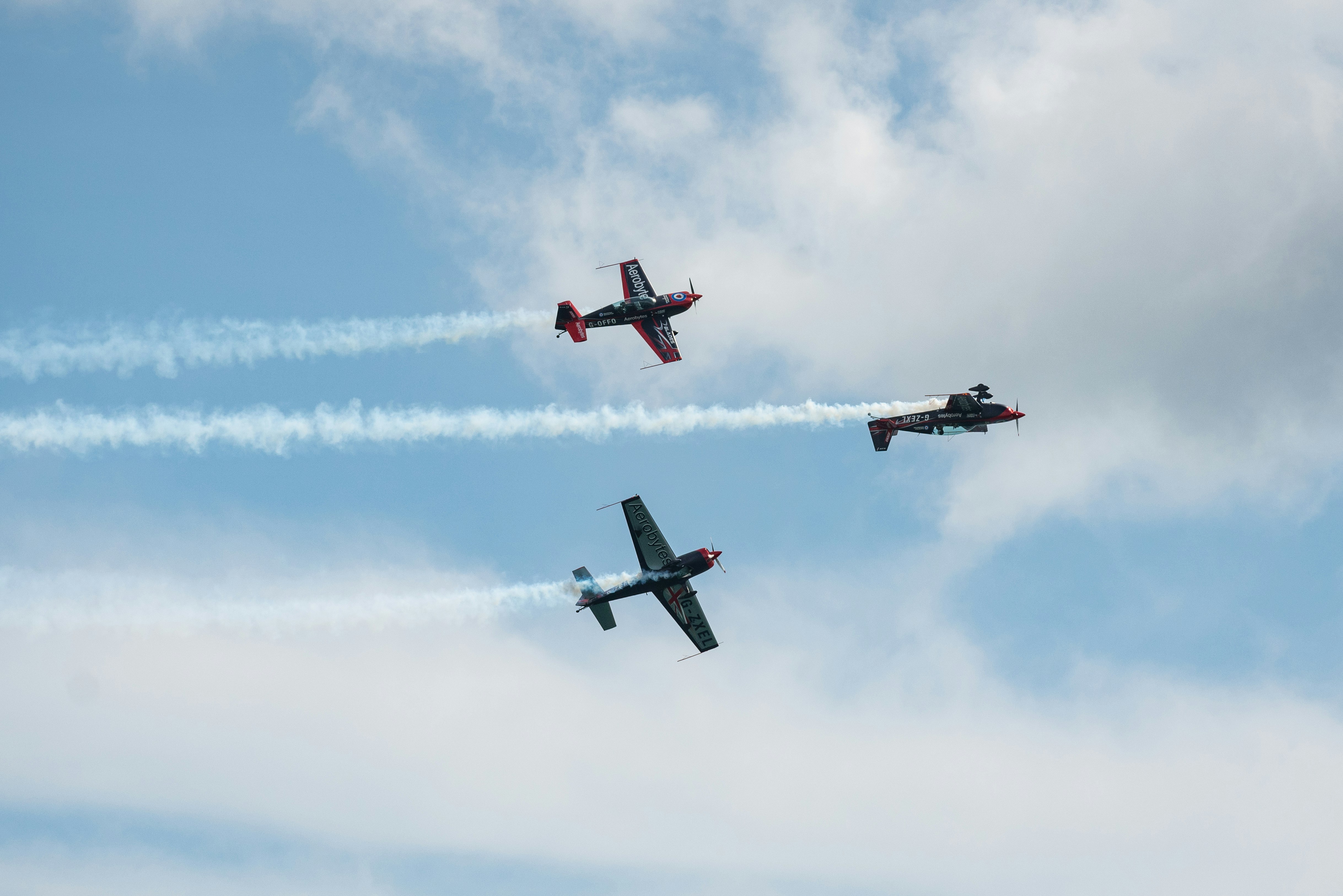 three plane on flight