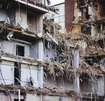 view of wrecked apartment