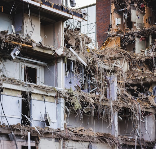 view of wrecked apartment