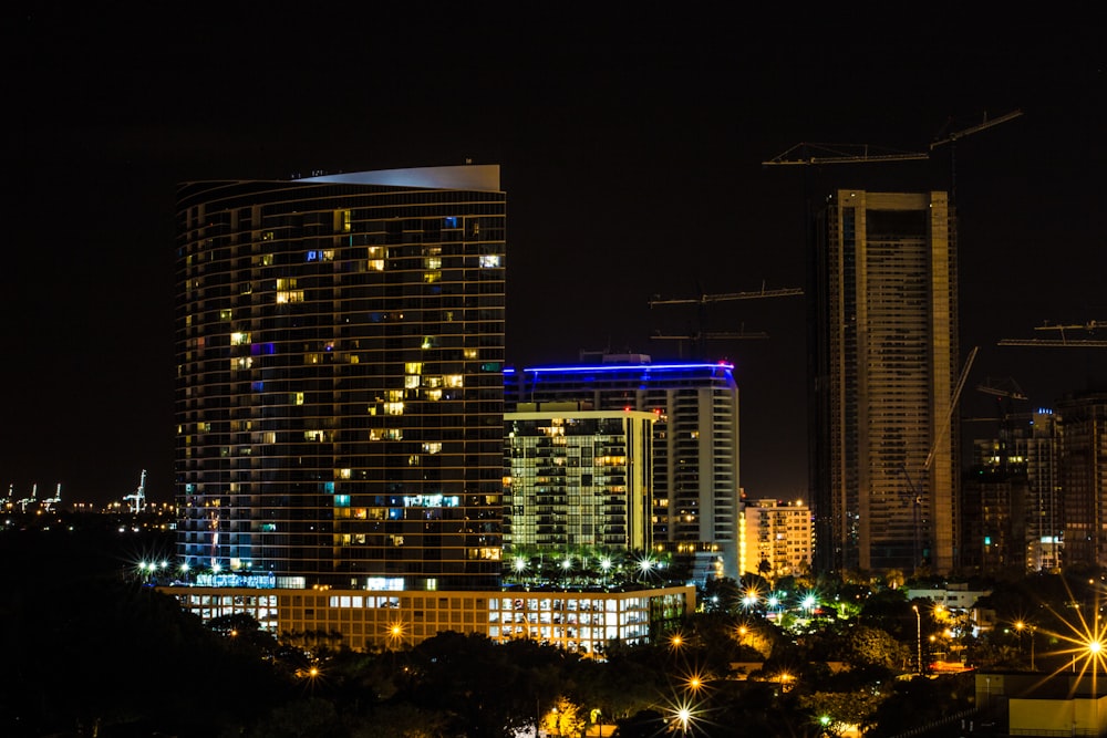 Paysage urbain la nuit