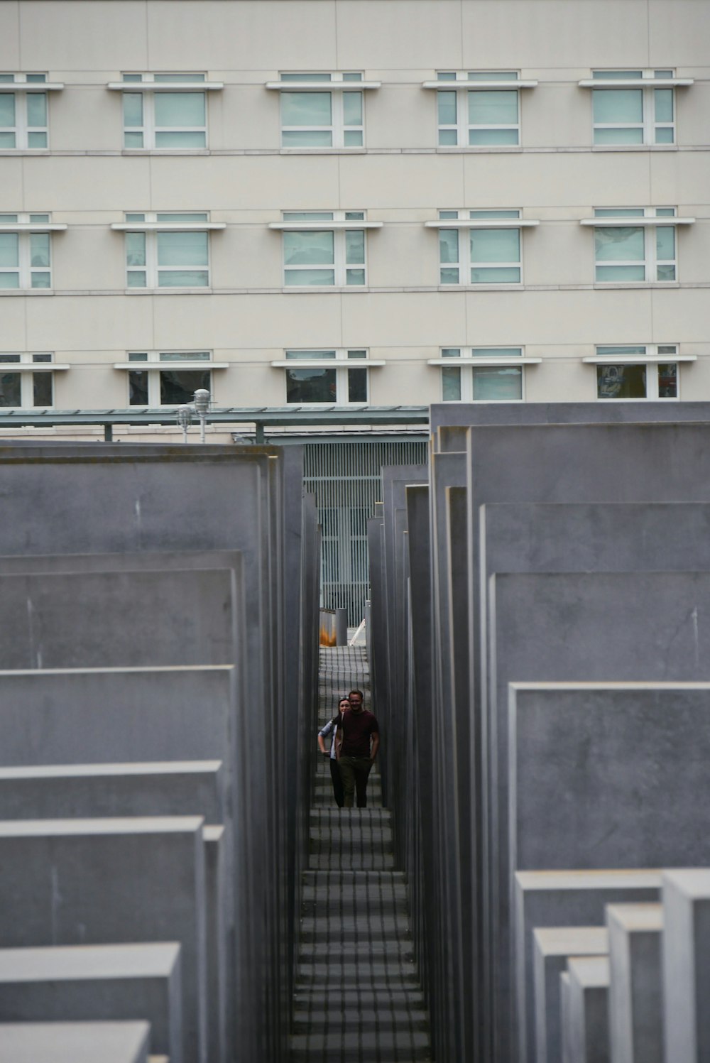 architectural photography of gray and white building