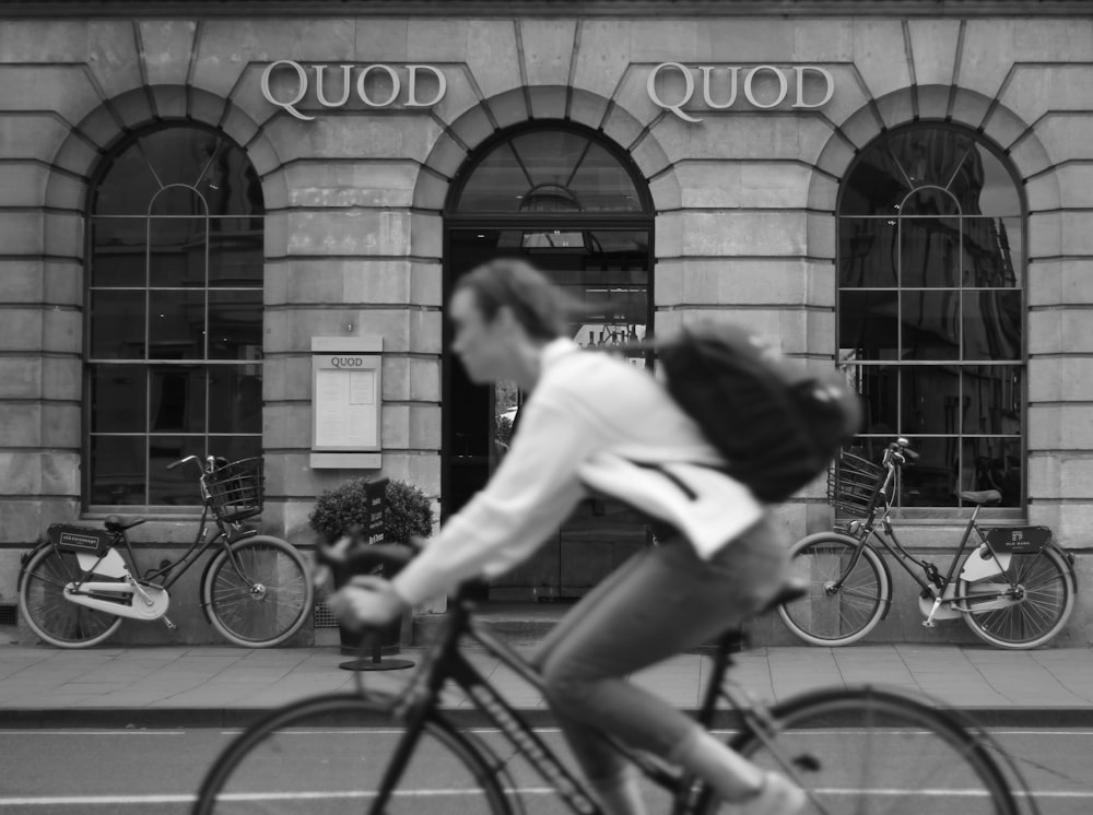 woman riding on bike