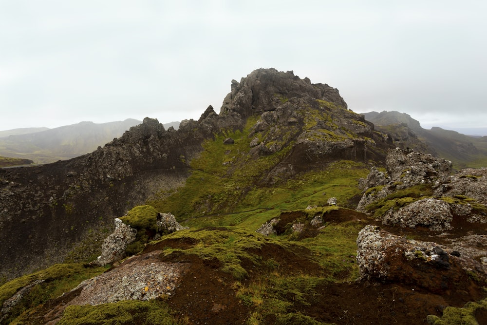 brown and green mountain