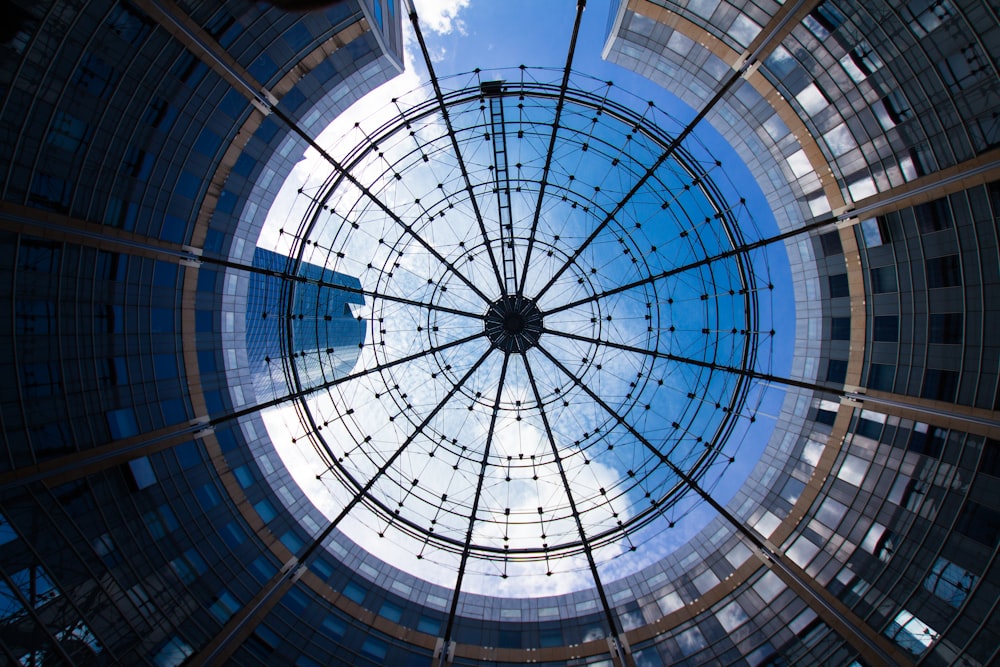 low angle view of open roof