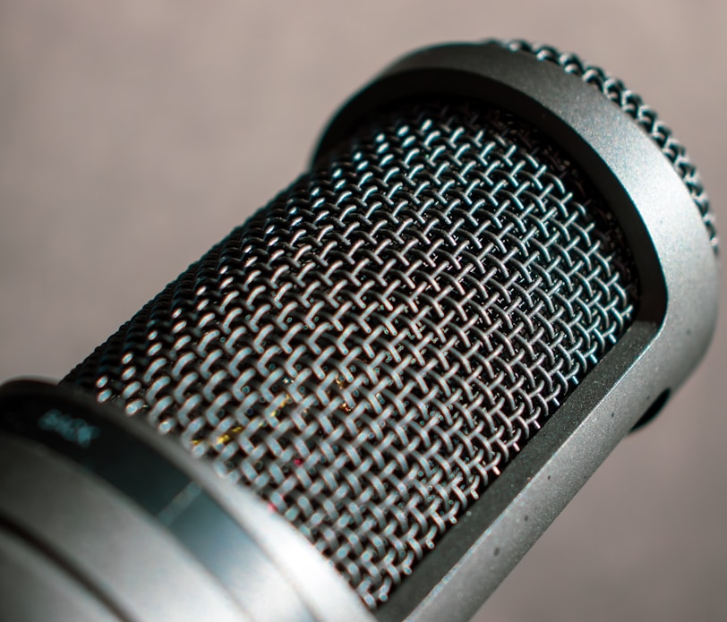 closeup photography of condenser microphone