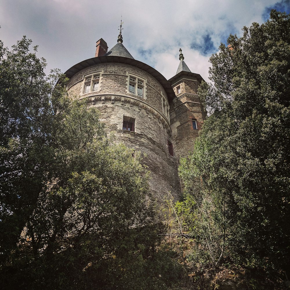 grey castle near trees