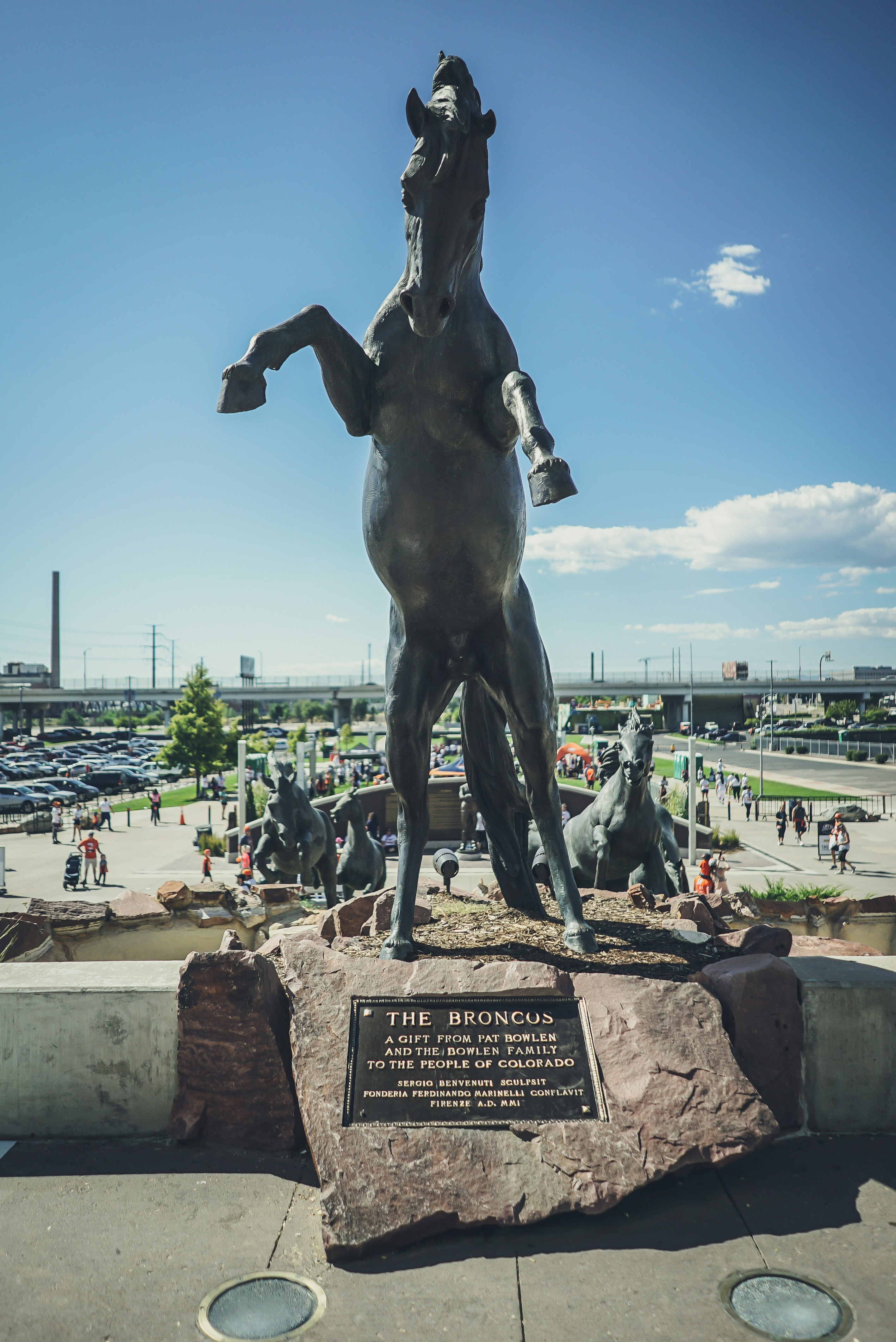 rearing horse statue