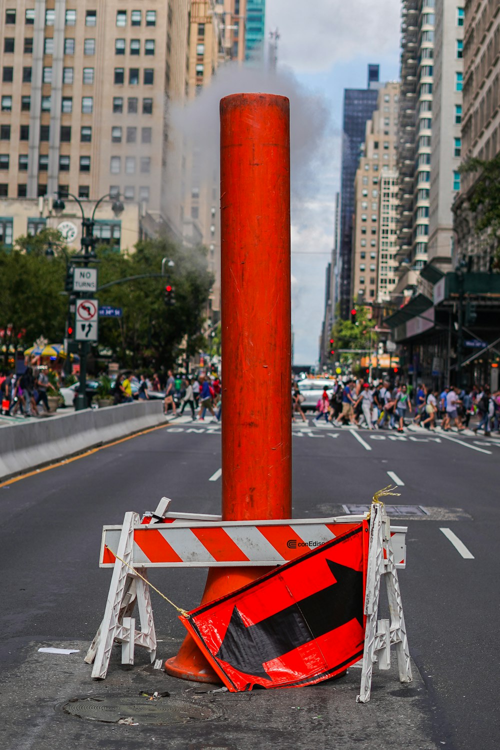 red road signage