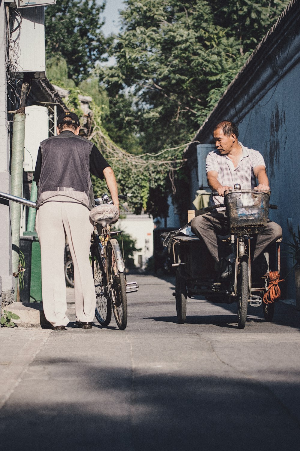 homme à vélo