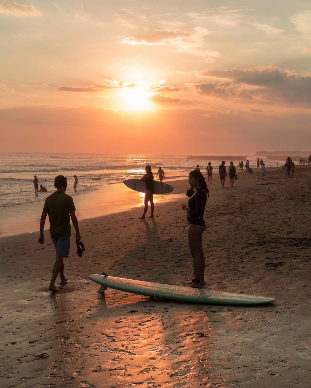 white surfboard